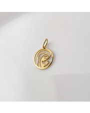 Złota zawieszka Matka Boska Owalna - pr.585