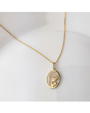Złota zawieszka Matka Boska Owalna - pr.585
