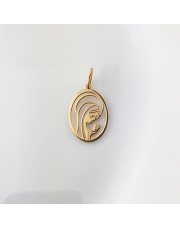 Złota zawieszka Matka Boska Owalna - pr.585