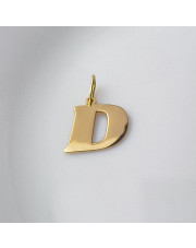 Złota zawieszka literka D - pr.585