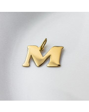Złota zawieszka literka M - pr.585