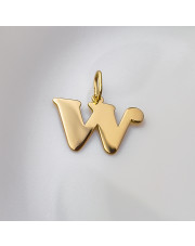 Złota zawieszka literka W - pr.585