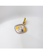 Złota zawieszka Medalik z Matką Boską - pr.585