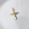 Złota zawieszka Krzyżyk z Różą - pr.585