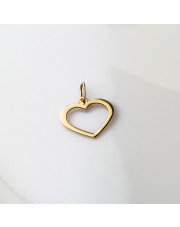 Złota zawieszka kontur serca - pr.585