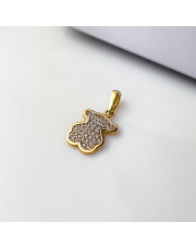 Złota zawieszka Miś z cyrkoniami - pr.585