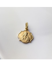 Złota zawieszka medalik dwustronny - pr.585