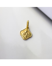 Złota zawieszka medalik dwustronny - pr.585