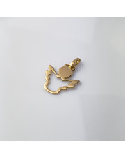 Złota zawieszka kontur Anioła - możliwość graweru z dwóch stron - pr.585