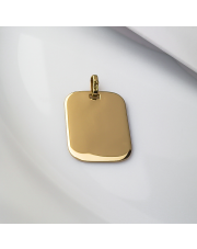 Złota zawieszka blaszka nieśmiertelnik - możliwość wykonania graweru z dwóch stron - pr. 585