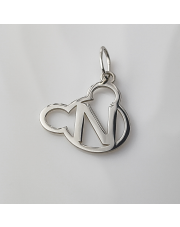 Srebrna zawieszka Mickey z literką N - pr.925