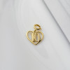 Złota zawieszka Charms - liczba 10 w sercu - pr.585