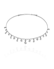 Srebrny choker z cyrkoniami - pr. 925